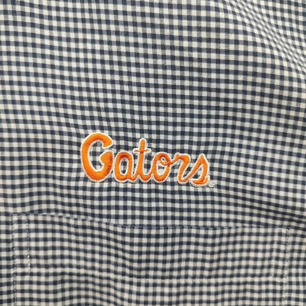 Florida Gators Southern Collegiate Men's Blue Plaid Button Up ShirtLong Sleeve M - Picture 3 of 14